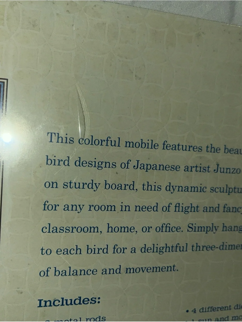 Birds In Flight Mobile by Jung Teruda- Multicolor Baby Nursery Mobile DIY